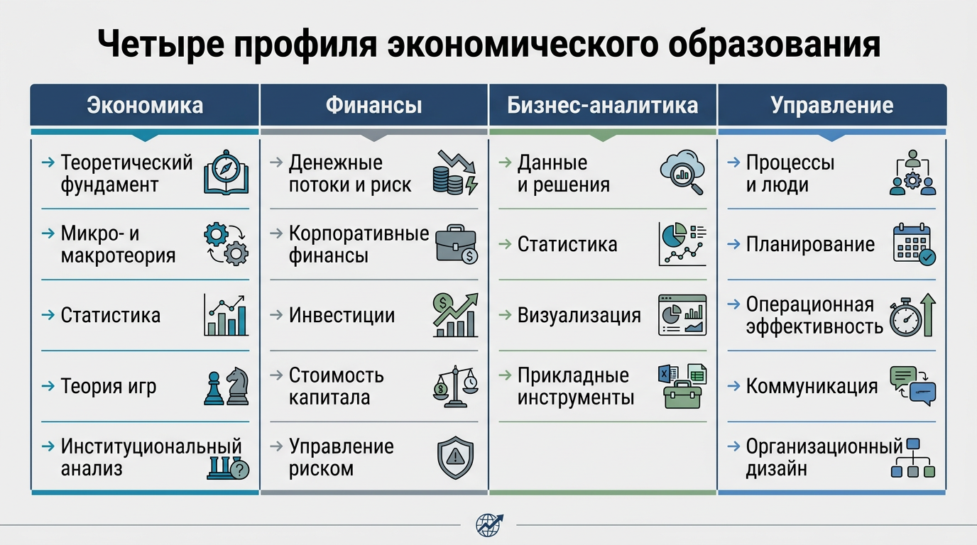 4 профиля экономического образования